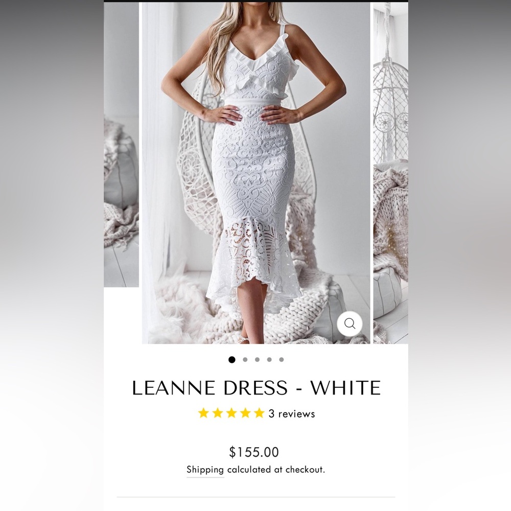 White designer dress
